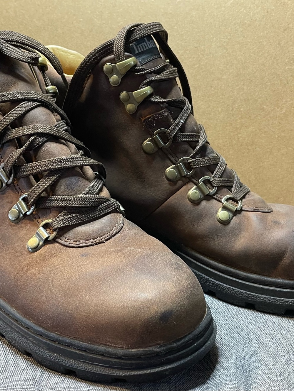 Timberland Brown Leather Lace-Up Men’s Hiking Boots